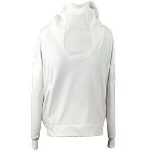 INDYEVA Timea II White Hooded Tunic Pullover Sweatshirt Women's L/G